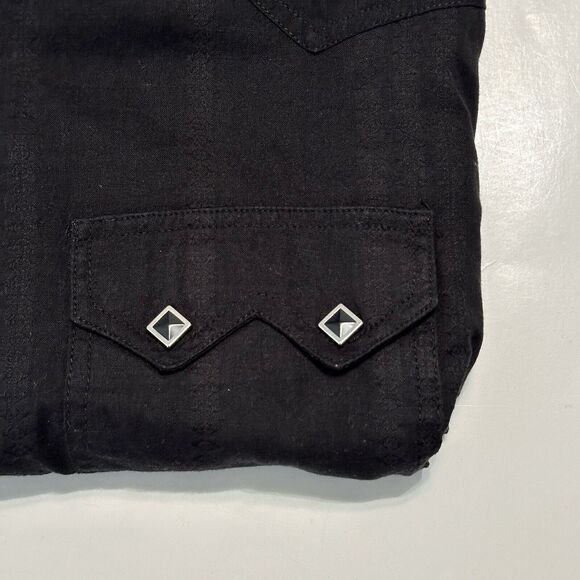 Scully Western Shirt Mens Size XL Black Pearl Snap Button Down Long Sleeve - Picture 10 of 10